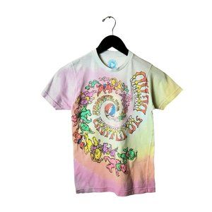 Liquid Blue Vintage Grateful Dead T Shirt Swirl Spiral Tie Dye Graphic Tee XS